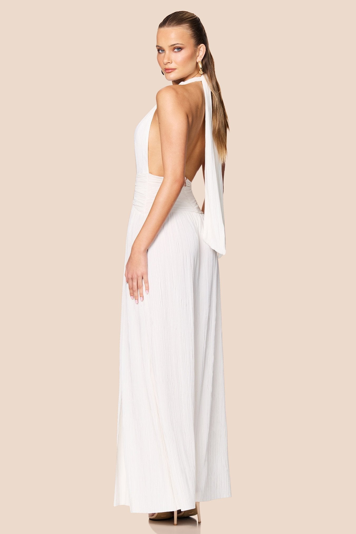 Nookie Desiree Halter Gown - White
