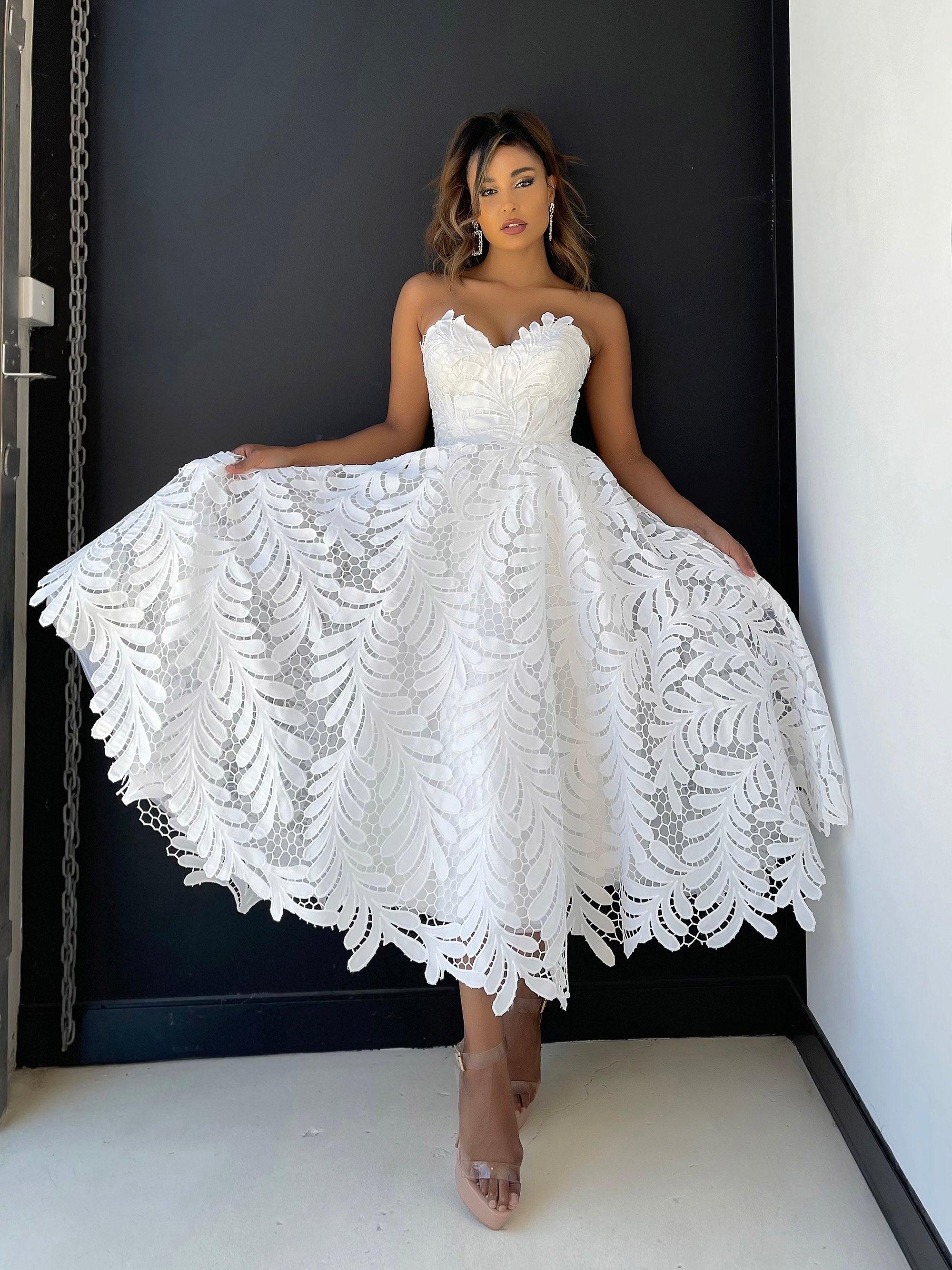 Jadore JX5031 Sandra Dress - White