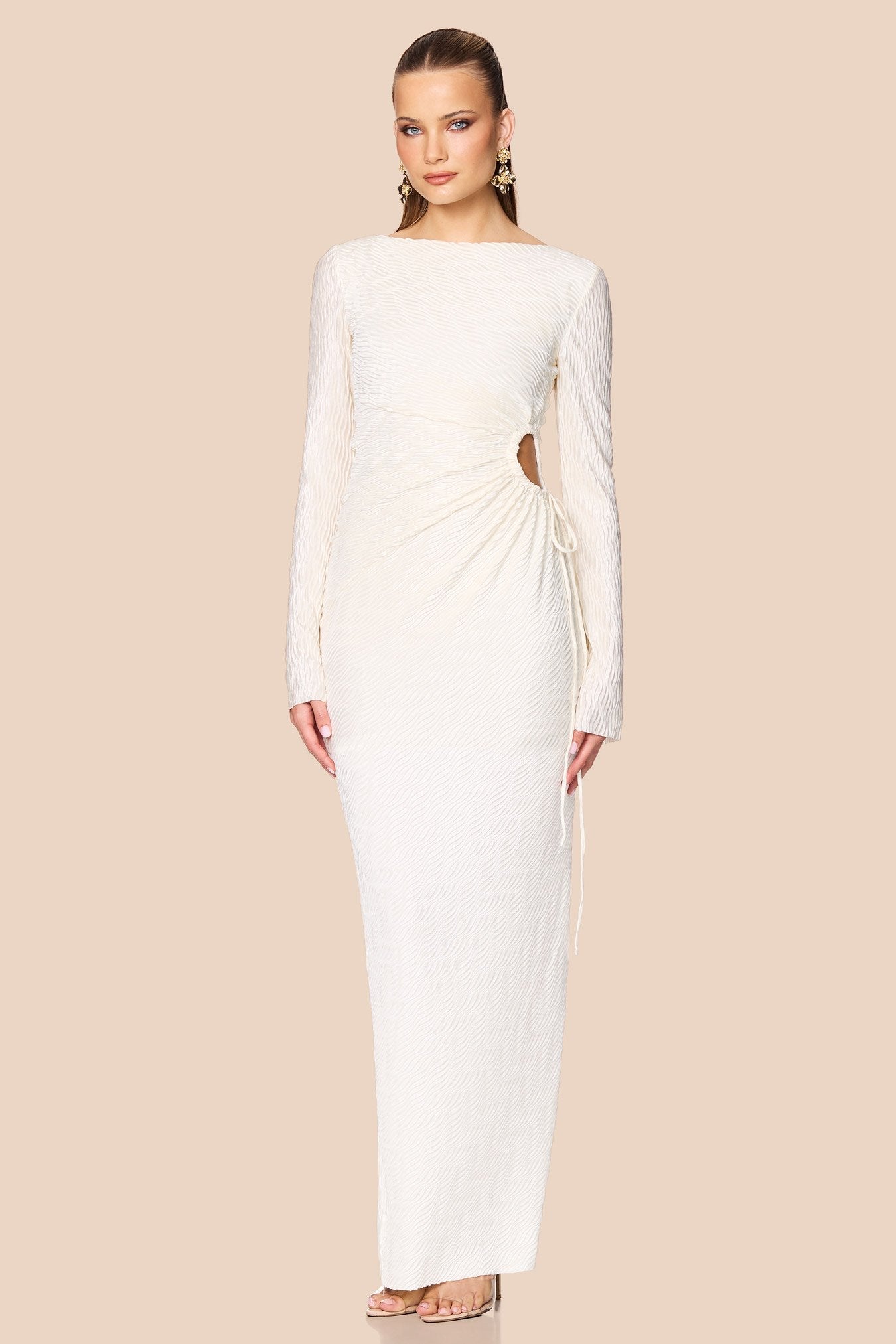 Nookie Mirage LS Gown - Cream