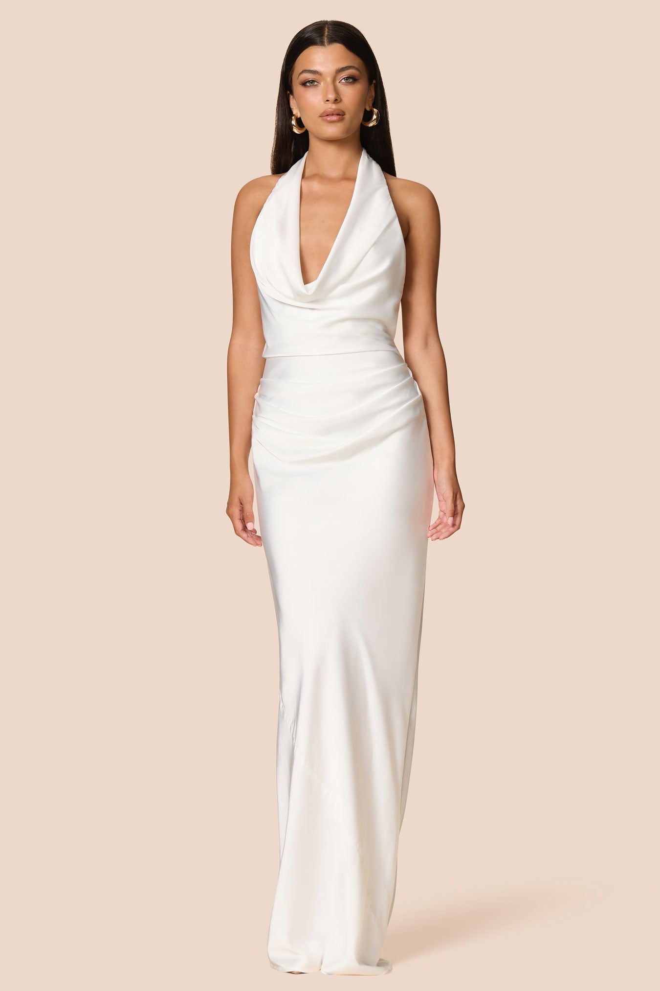 Nookie Penelope Drape Gown -  Ivory