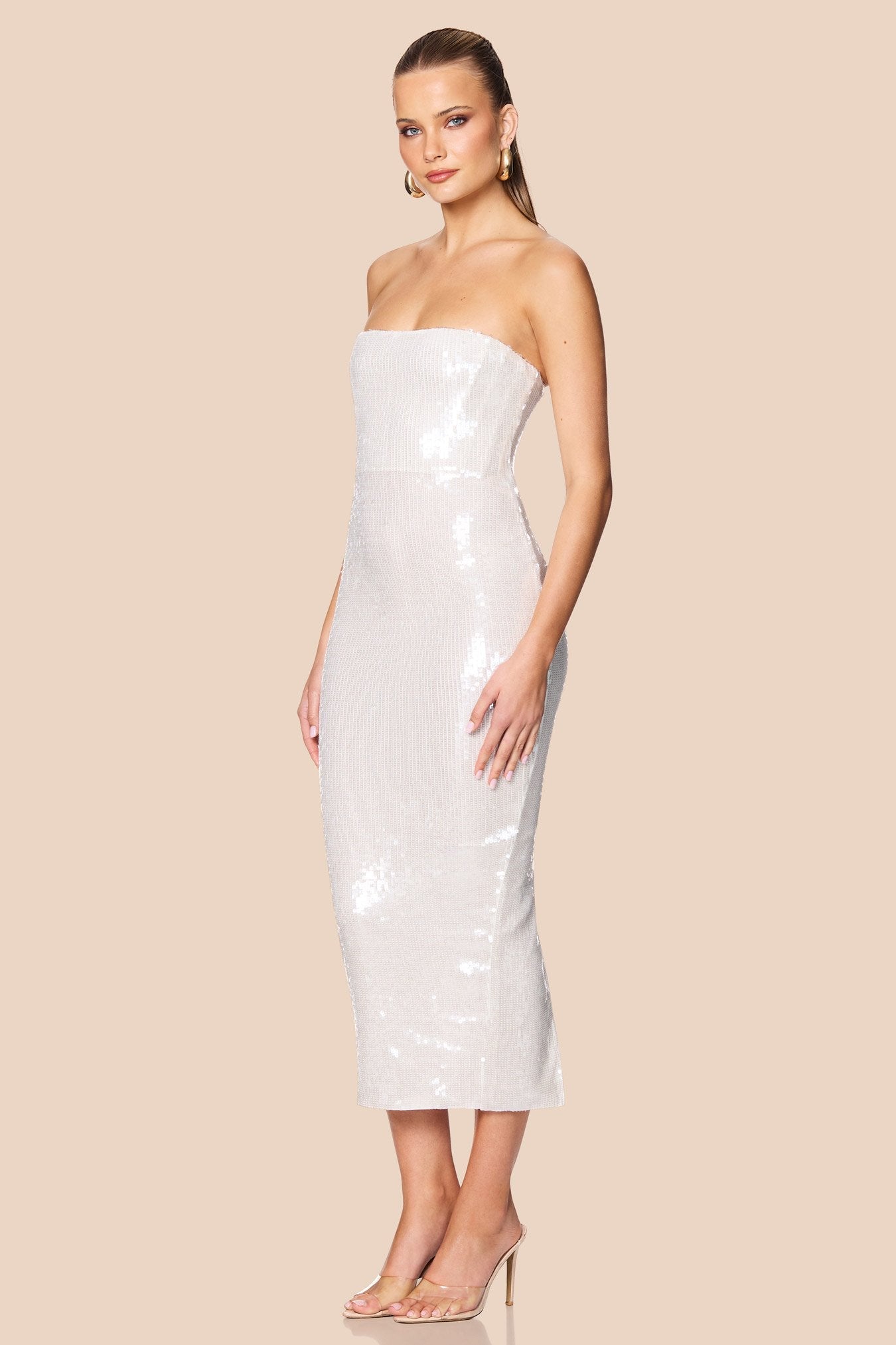 Nookie Siren Midi Dress - White